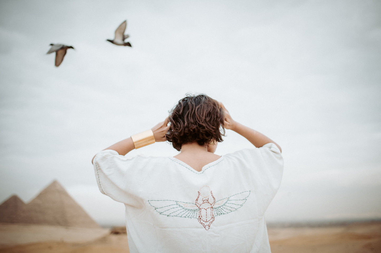 Khepri Pure linen Embroidered Top & Pant