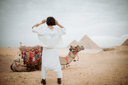 Khepri Pure linen Embroidered Top & Pant