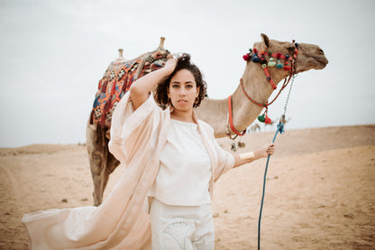 Khepri Pure linen Embroidered Top & Pant