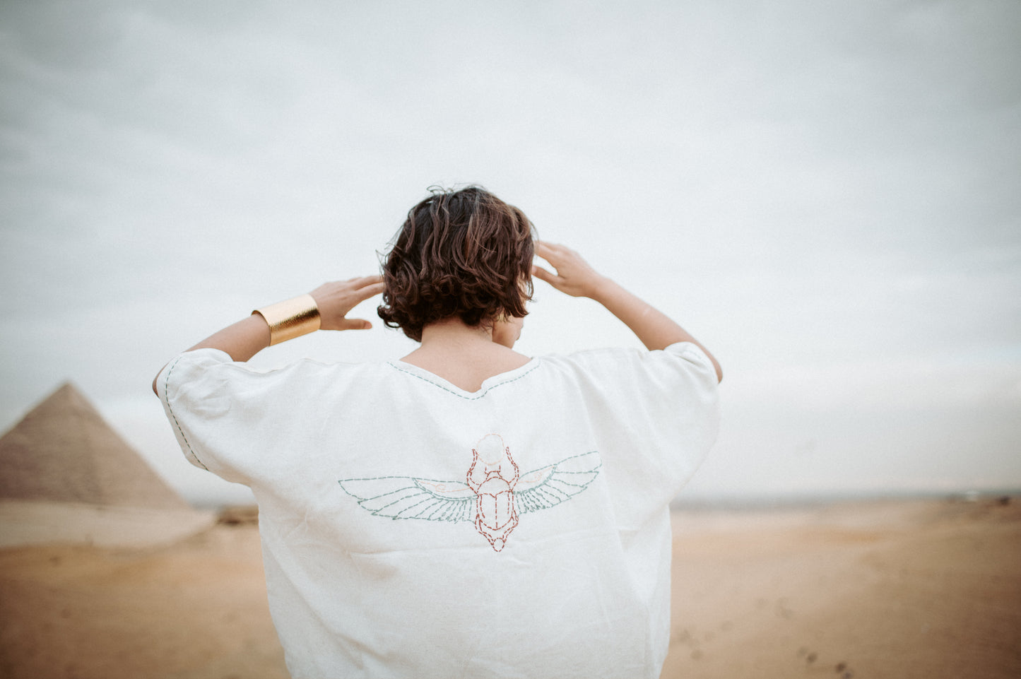 Khepri Pure linen Embroidered Top & Pant