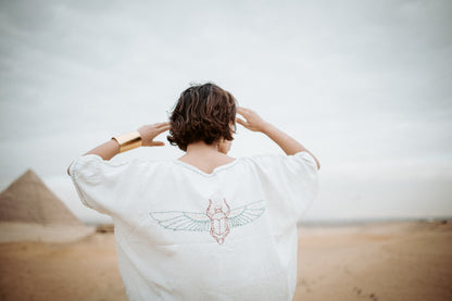 Khepri Pure linen Embroidered Top & Pant