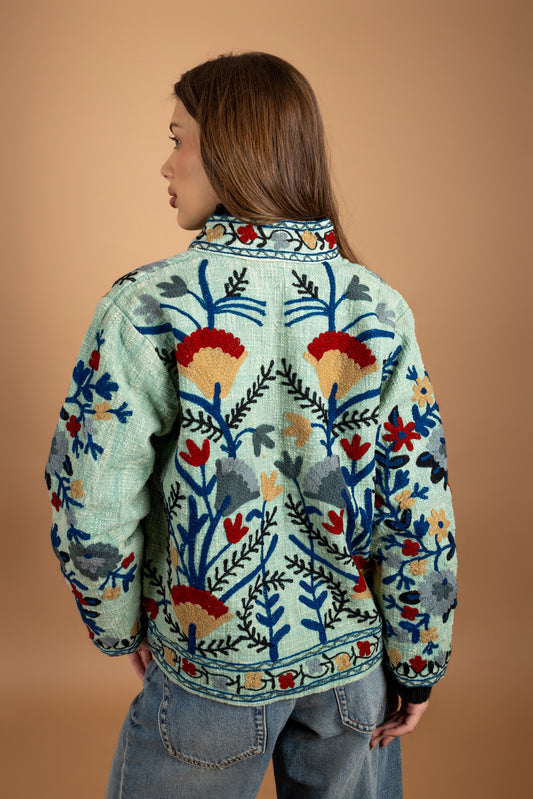Heirloom Jacket: Embroidered |Green