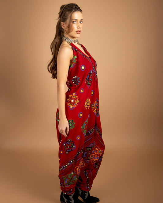 Ajabde Mirror Embroidered Backless Jumpsuit