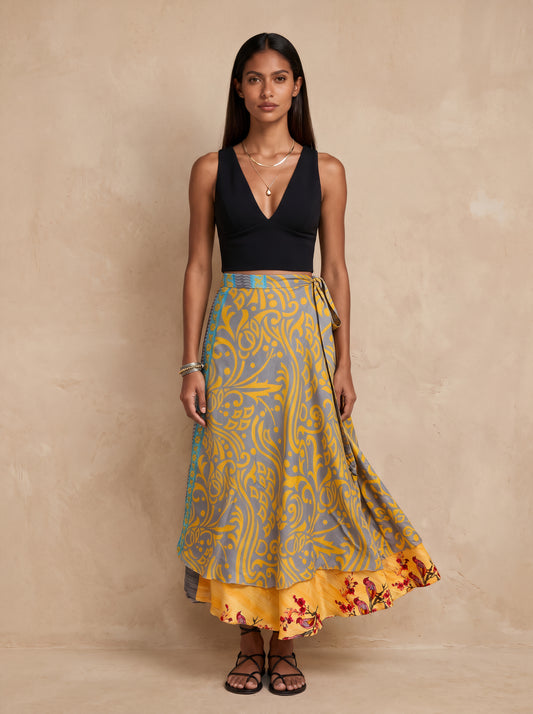 Multi-Wrap Skirt & Dress| Yellow