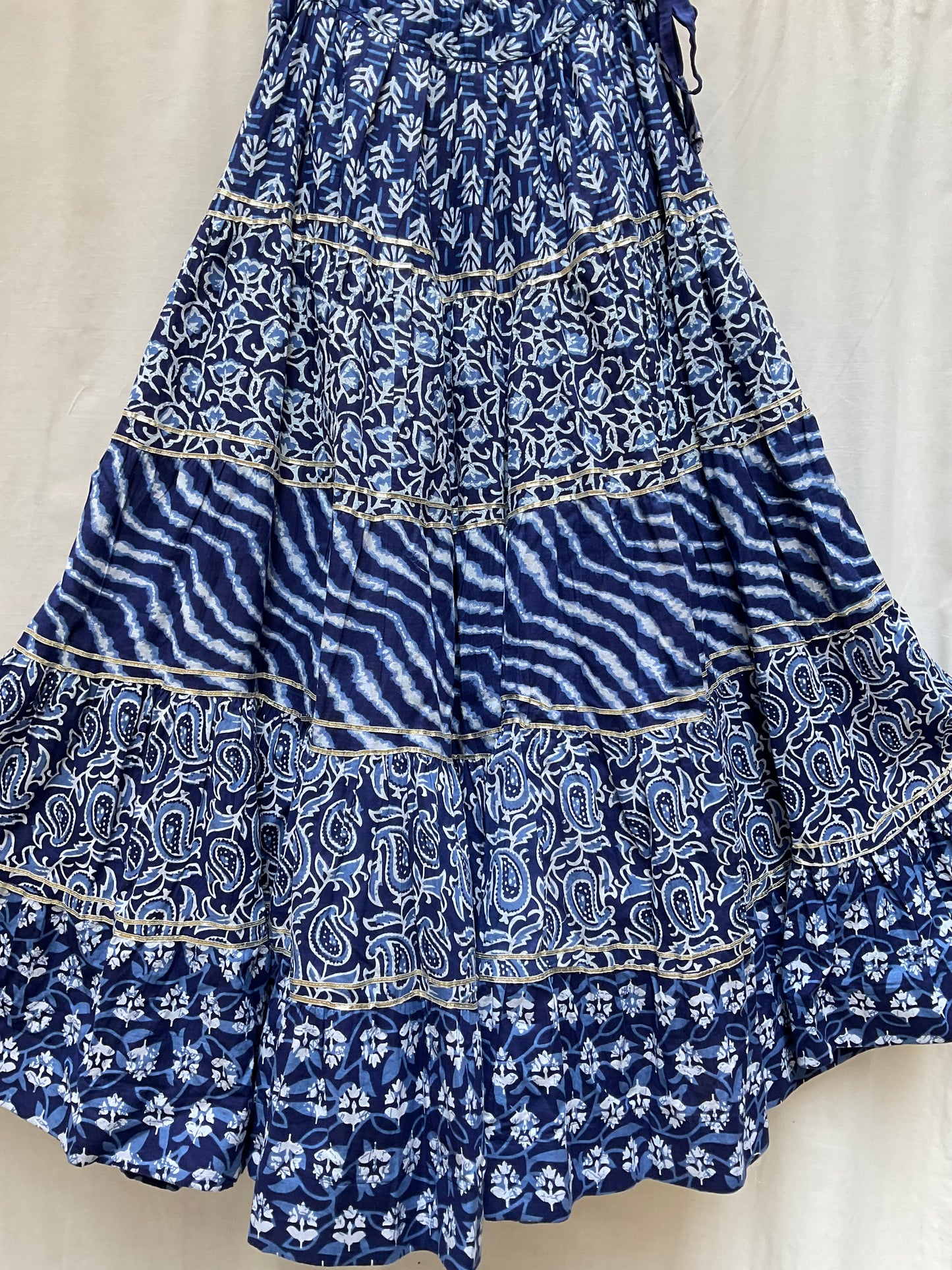 Lakshmi The Artisan Indigo Statement Lehenga Skirt