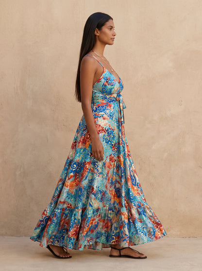 The Aurelia Silk Dress Colors Fusion