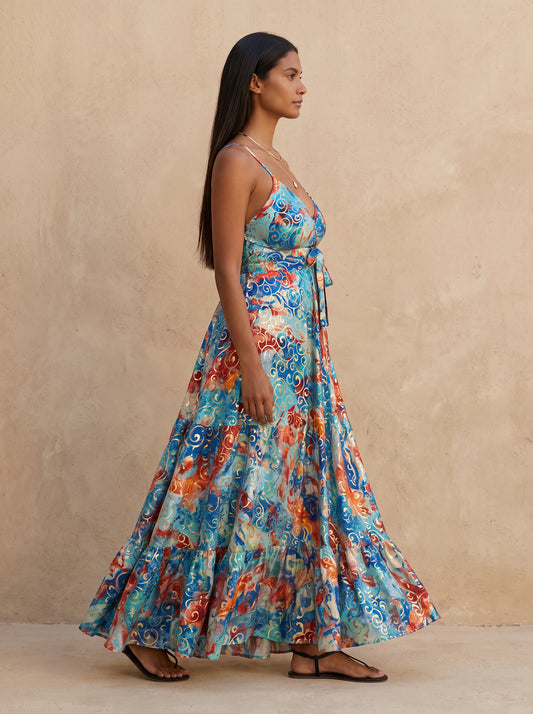 The Aurelia Silk Dress Colors Fusion