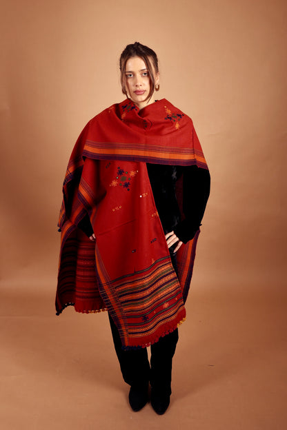 Ishtar Hand-Loomed Cape & Shawl | Ember