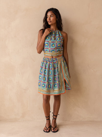 Luna Embroidered Two Piece Set