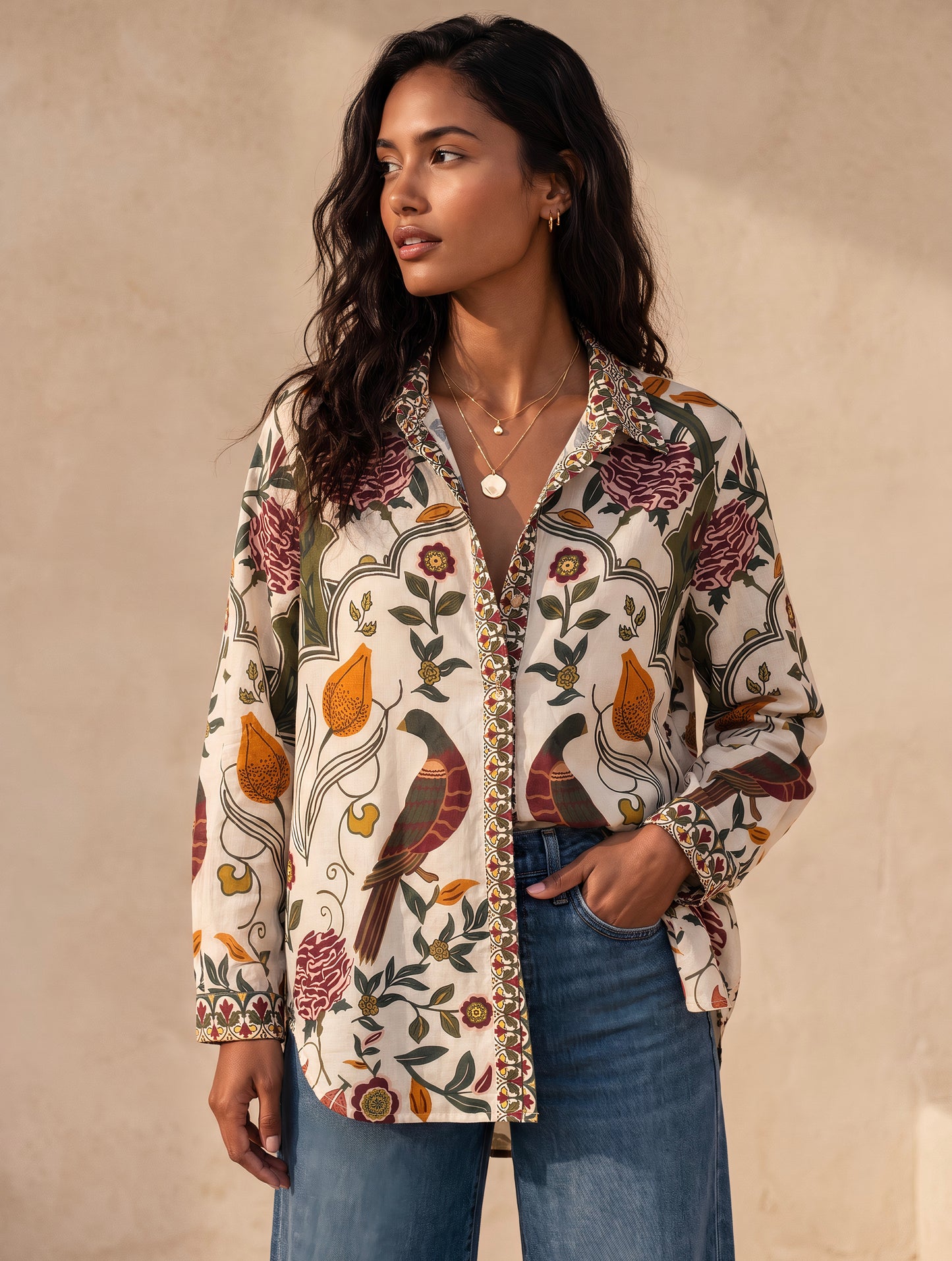 The Artisan Botanical Cotton Shirt