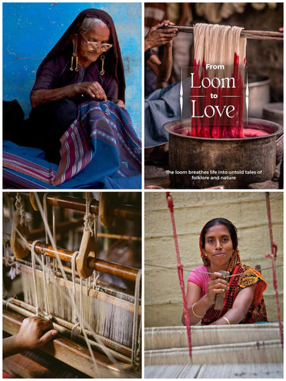 Ishtar Hand-Loomed Cape| Maroon