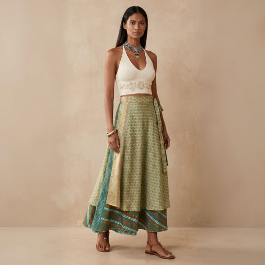 Multi-Wrap Skirt & Dress| Greens