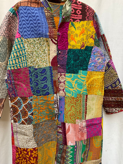 The Reversible Artisan Silk Coat | Ann