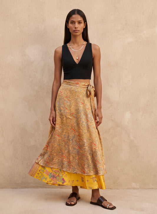 Multi-Wrap Skirt & Dress| Yellow Deer