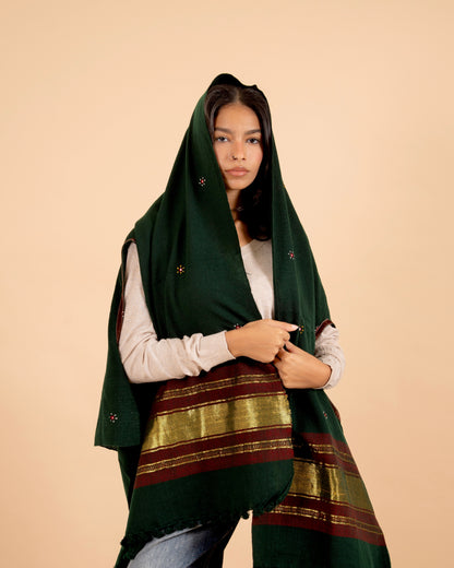 The Desert Shimmer Cardigan| Dark Green