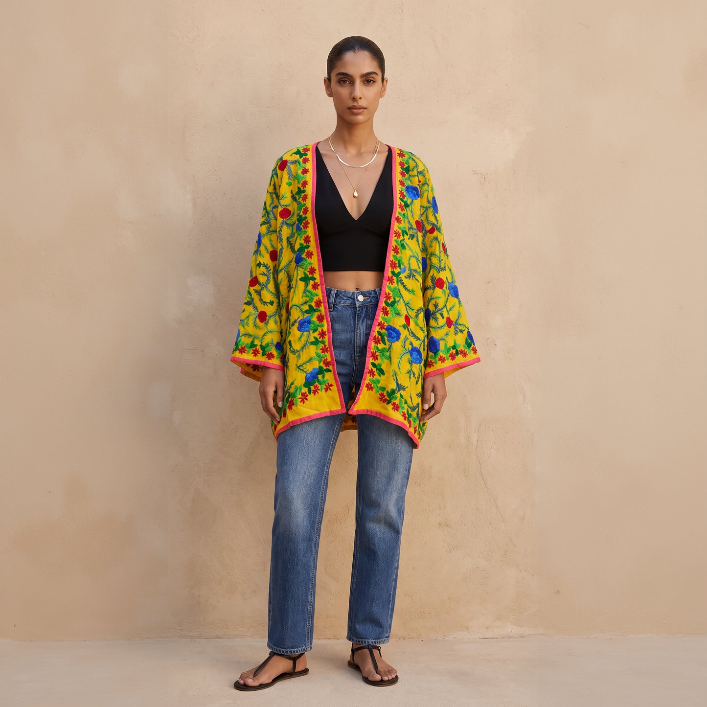 The Artisan Cardigan| Red Yellow
