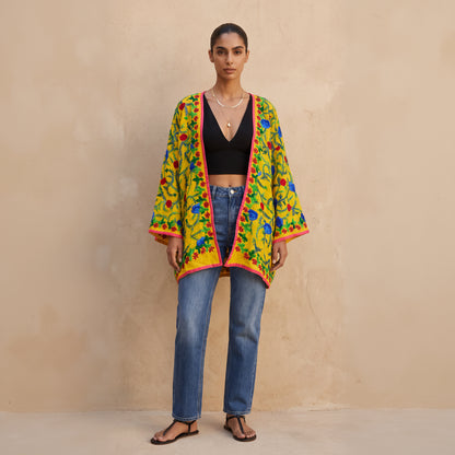 The Artisan Cardigan| Red Yellow