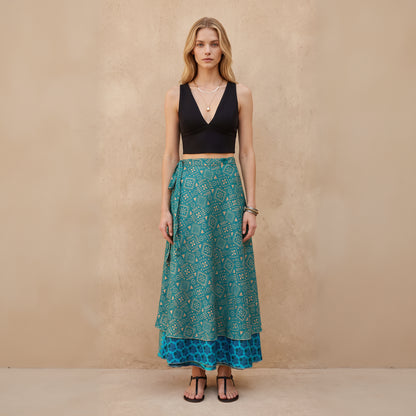 Multi-Wrap Skirt & Dress| Sky