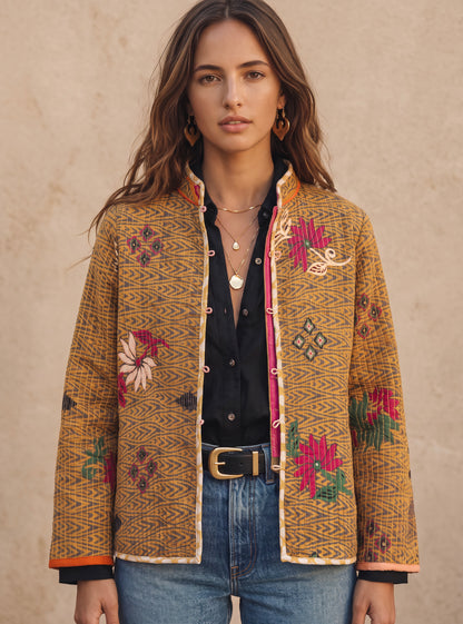 The Reversible Artisan Silk Jacket| Ann