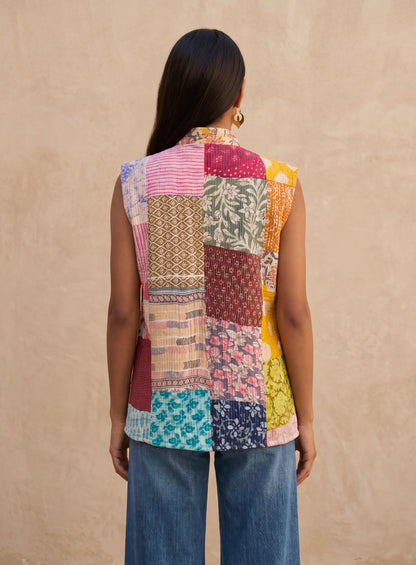 The Reversible Artisan Cotton Jacket| Grey Back