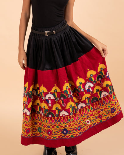 The Desert Heirloom Skirt: Hand-Embroidered