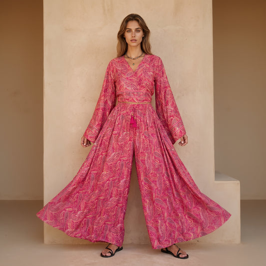 Kira Pants & Top| Fuchsia