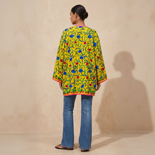 The Artisan Cardigan| Red Yellow
