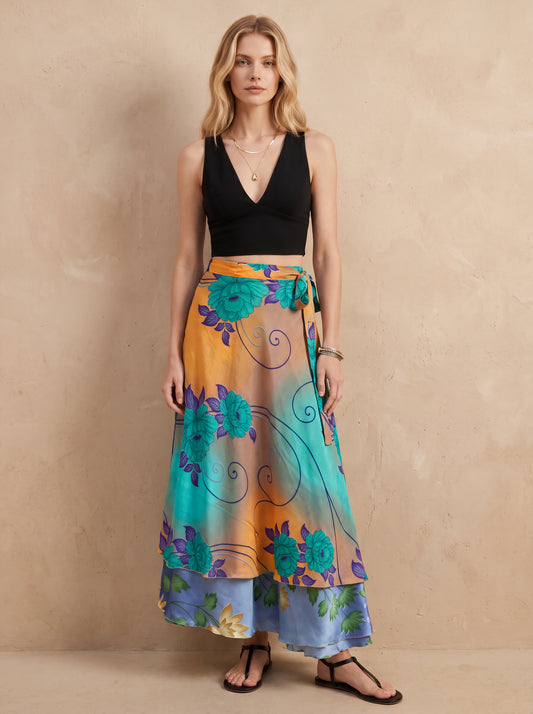 Multi-Wrap Skirt & Dress| Flowers Fusion