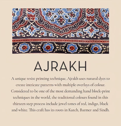The Patchwork Ajrakh Cotton Duster| Maroonesh