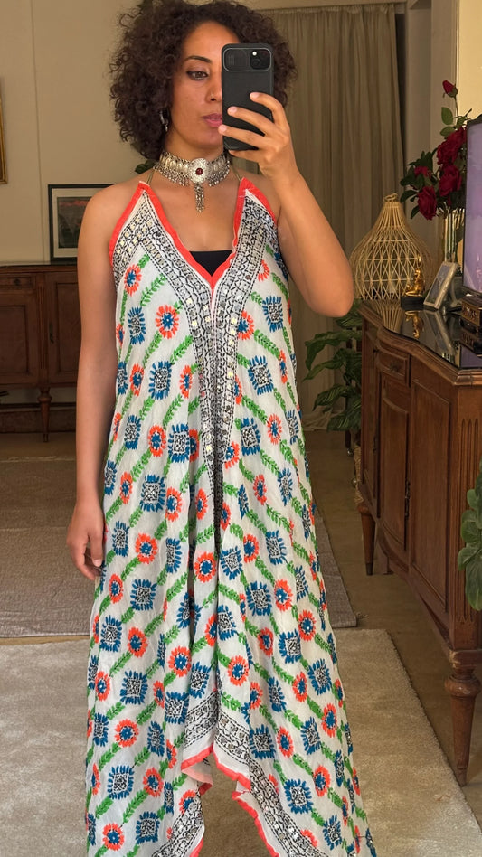Isla Hand Embroidered Backless Dress