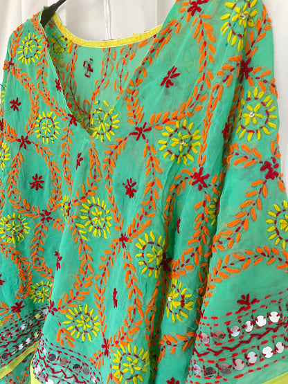 Azmiralda Hand Embroidered Crop Top| Limon