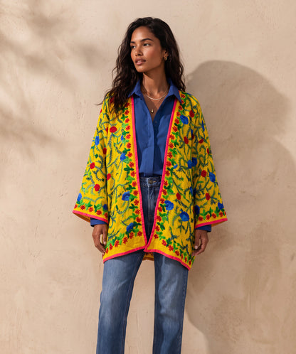 The Artisan Cardigan| Red Yellow