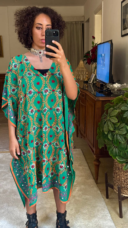 Vera Embroidered Kaftan Dress