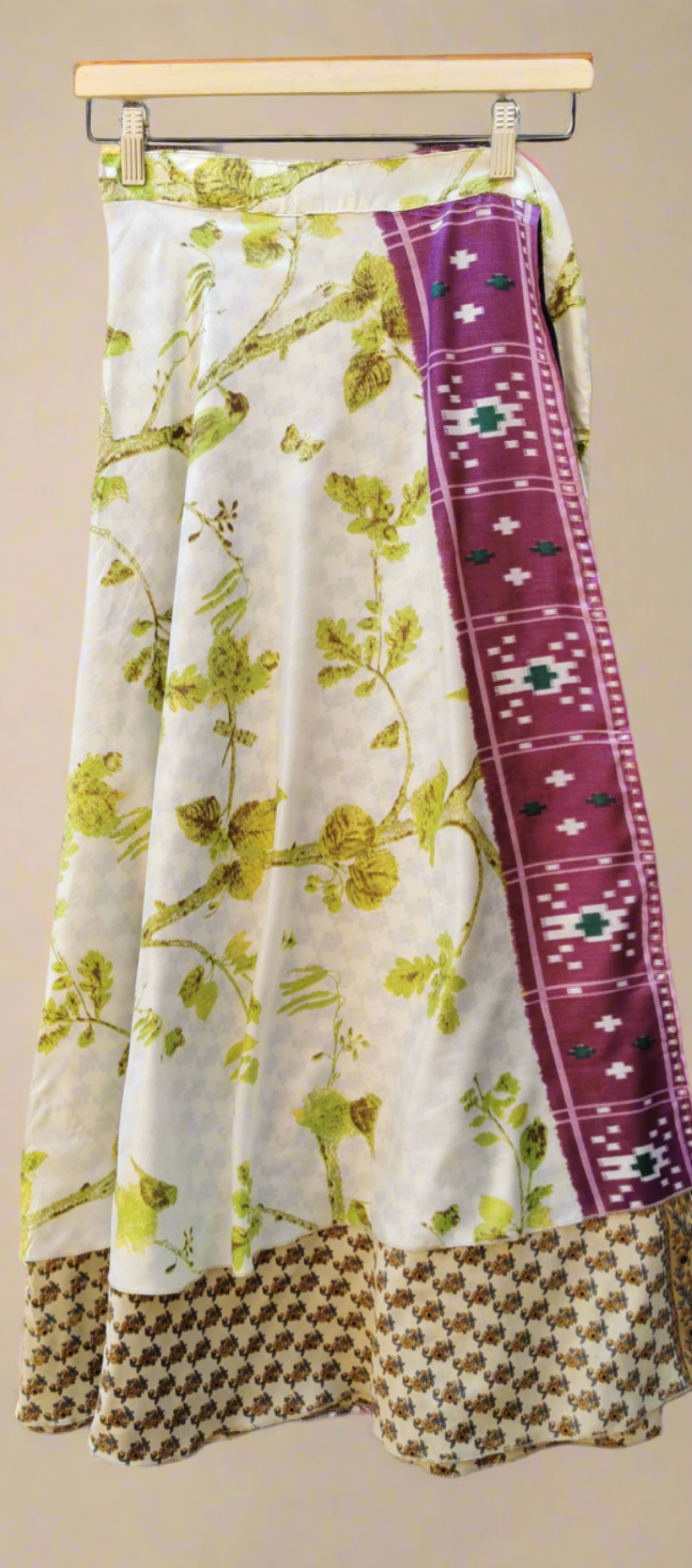 Valerie Silk Double layers Warp Skirt