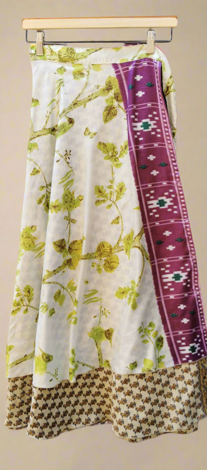 Valerie Silk Double layers Warp Skirt