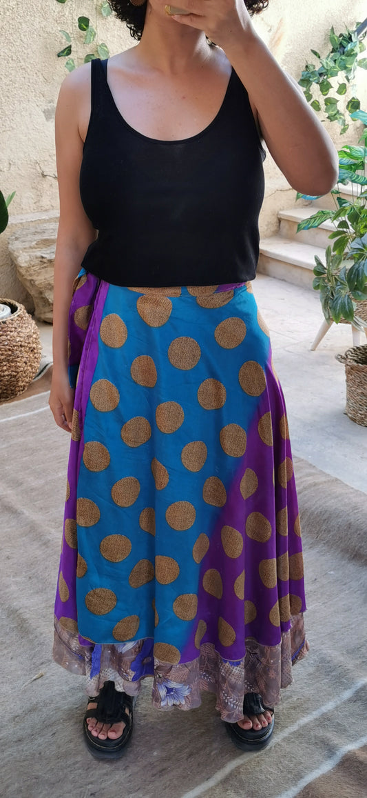Julie Silk Wrap Skirt