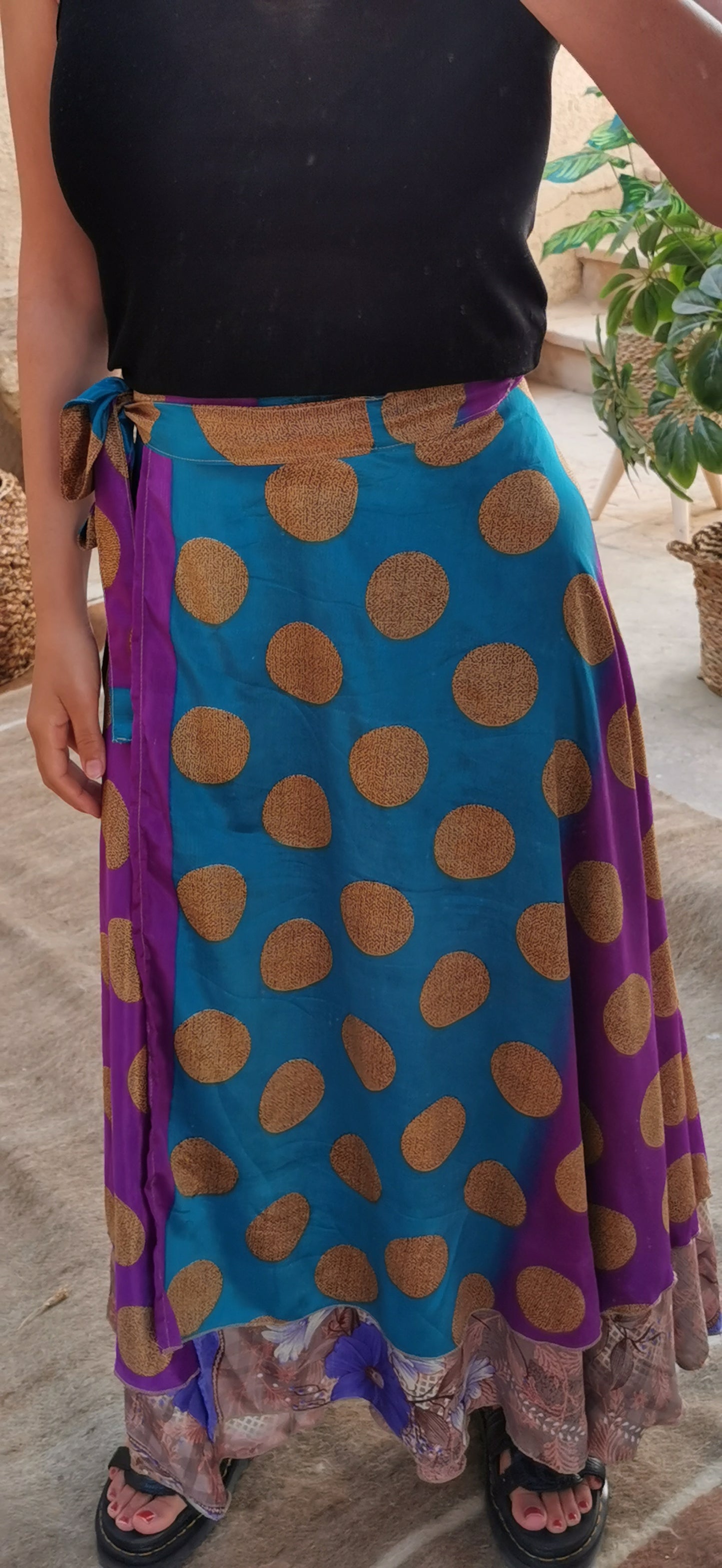 Julie Silk Wrap Skirt