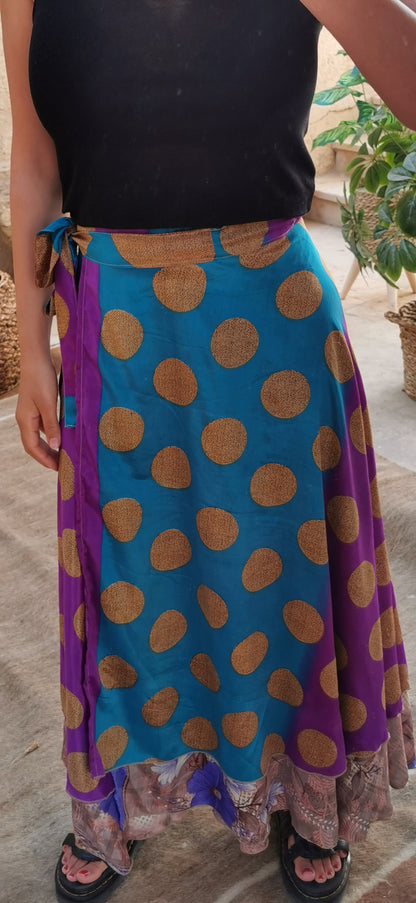 Julie Silk Wrap Skirt