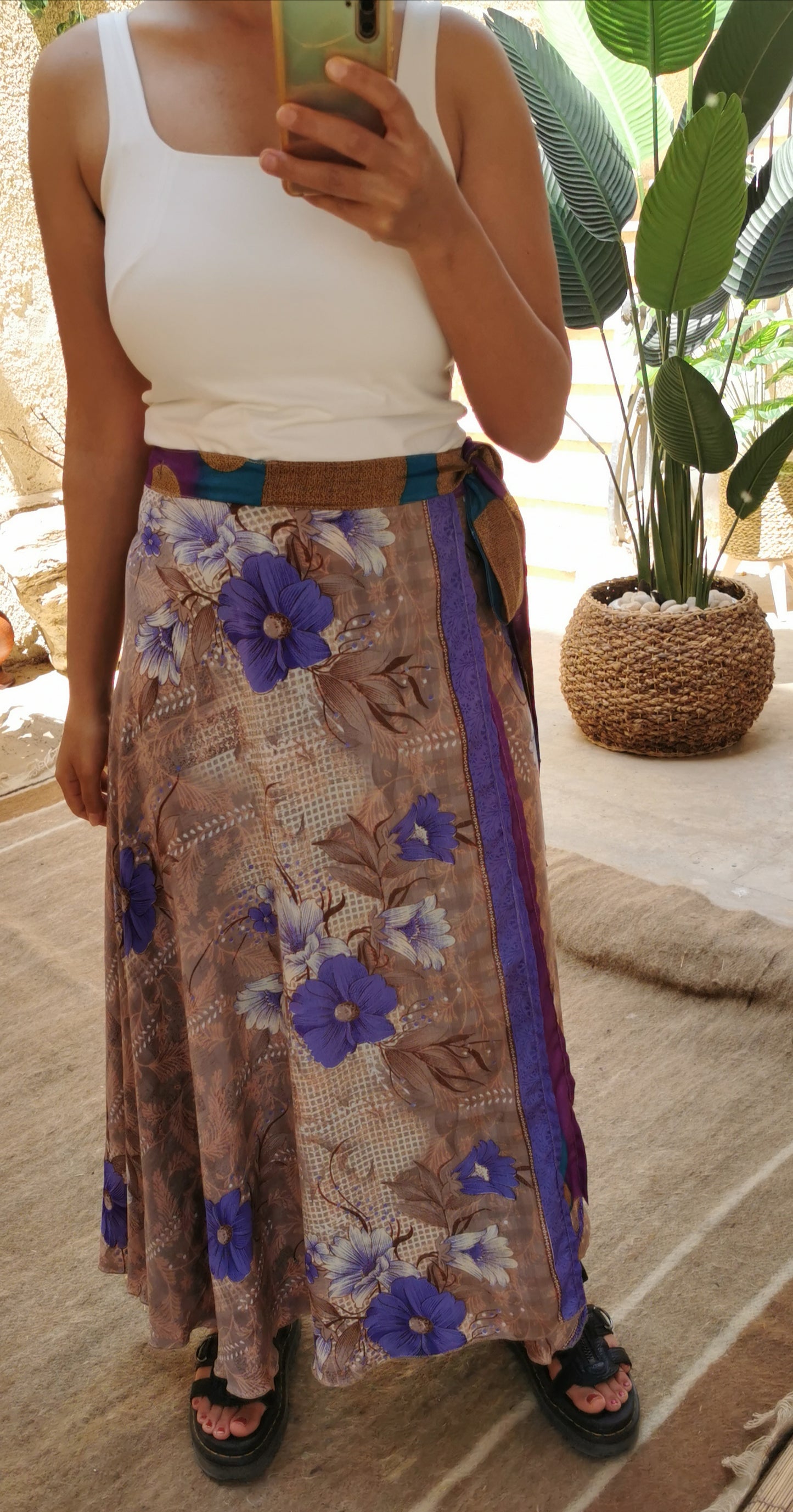 Julie Silk Wrap Skirt