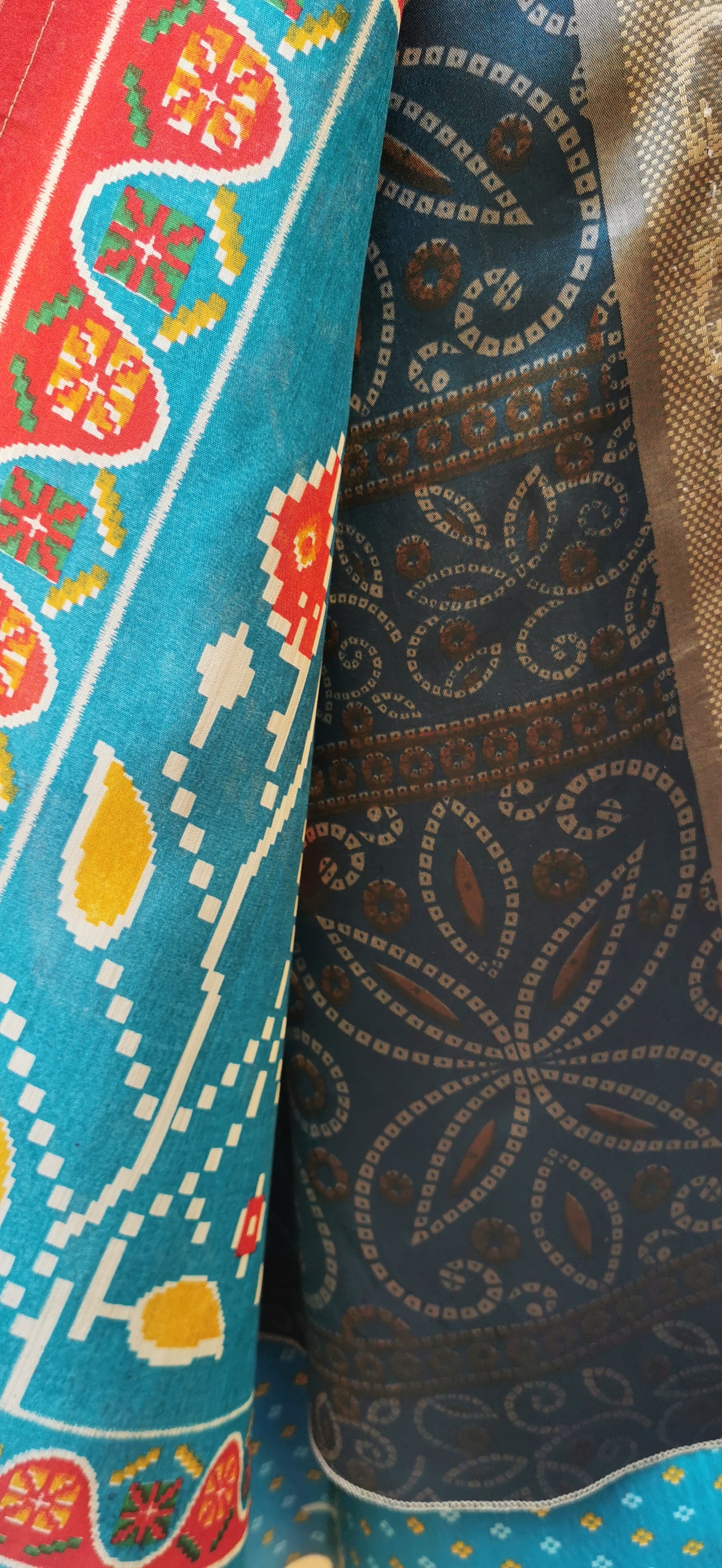 Agus Silk Double Layers Wrap Skirt