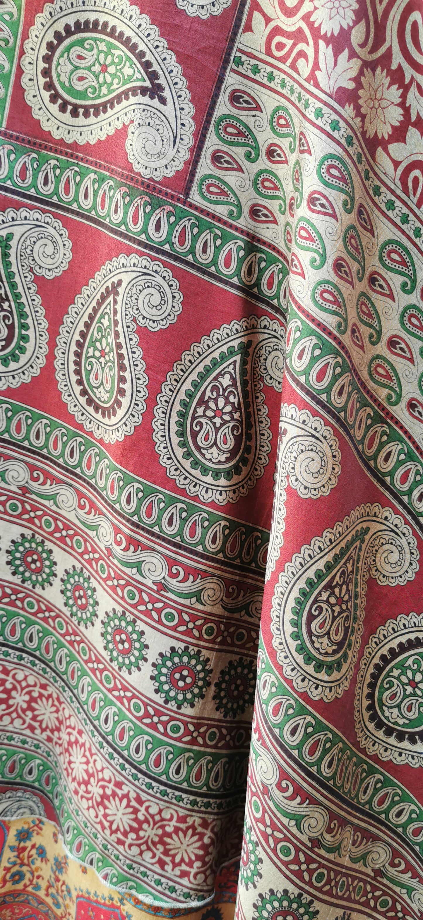 Nati Silk Double layers Wrap Skirt