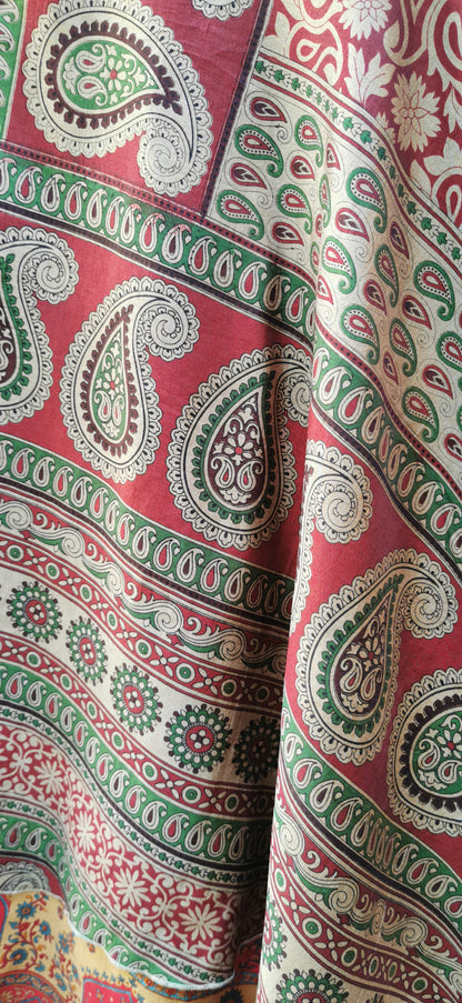 Nati Silk Double layers Wrap Skirt