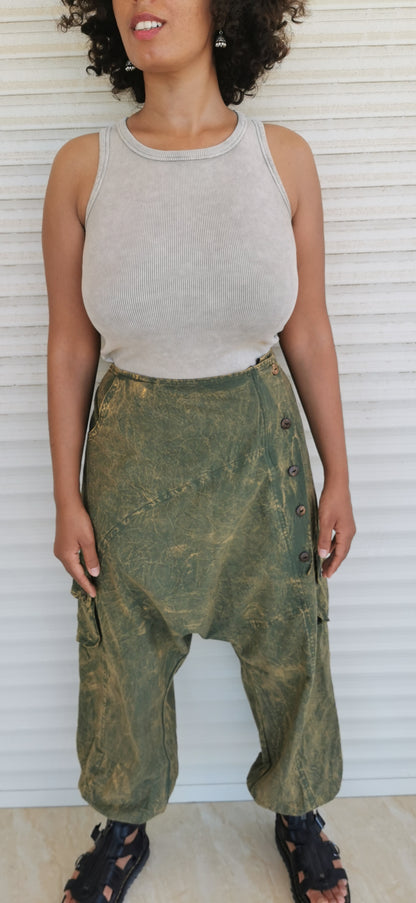 Lucia Heavy Cotton Pant In Green