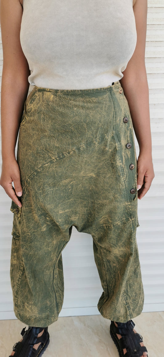 Lucia Heavy Cotton Pant In Green