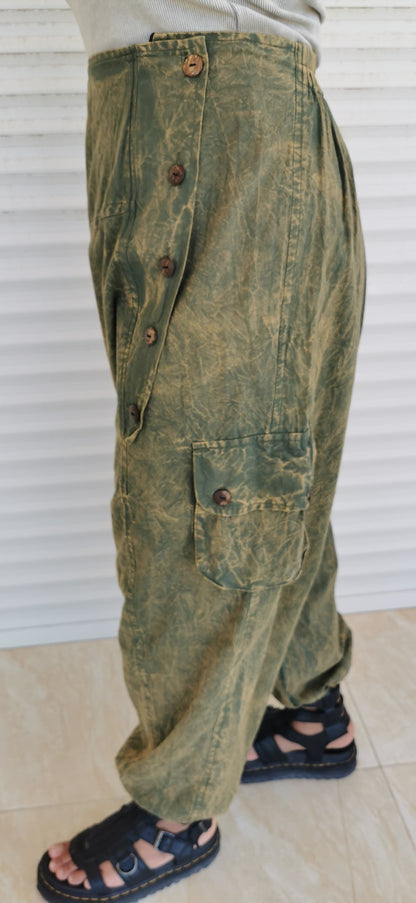 Lucia Heavy Cotton Pant In Green