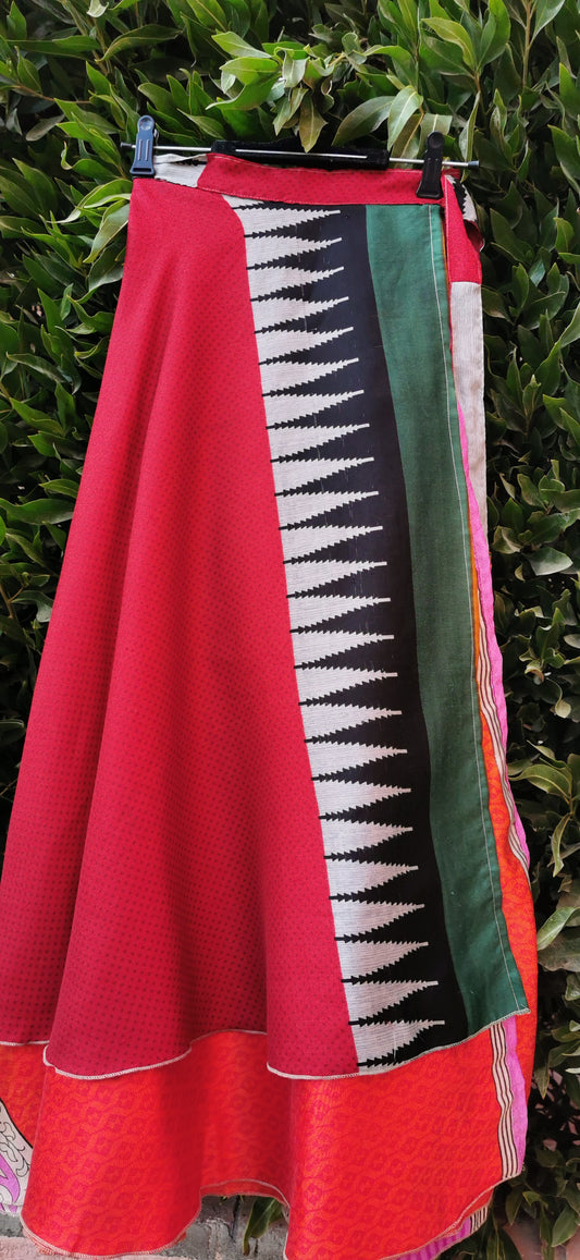 Tula Silk & Cashmere Double layers Wrap Skirt