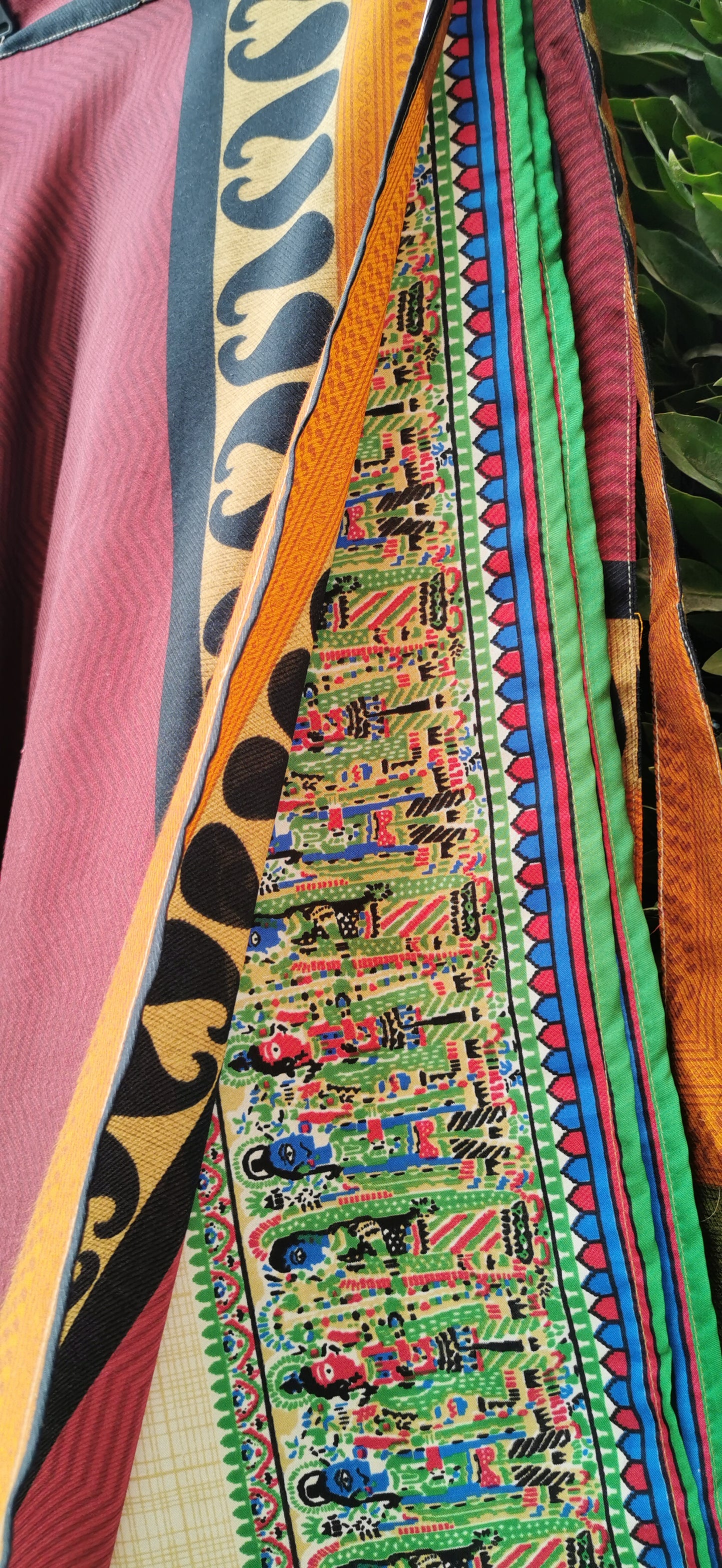 Zoe Silk & Cashmere Double Layers Wrap Skirt