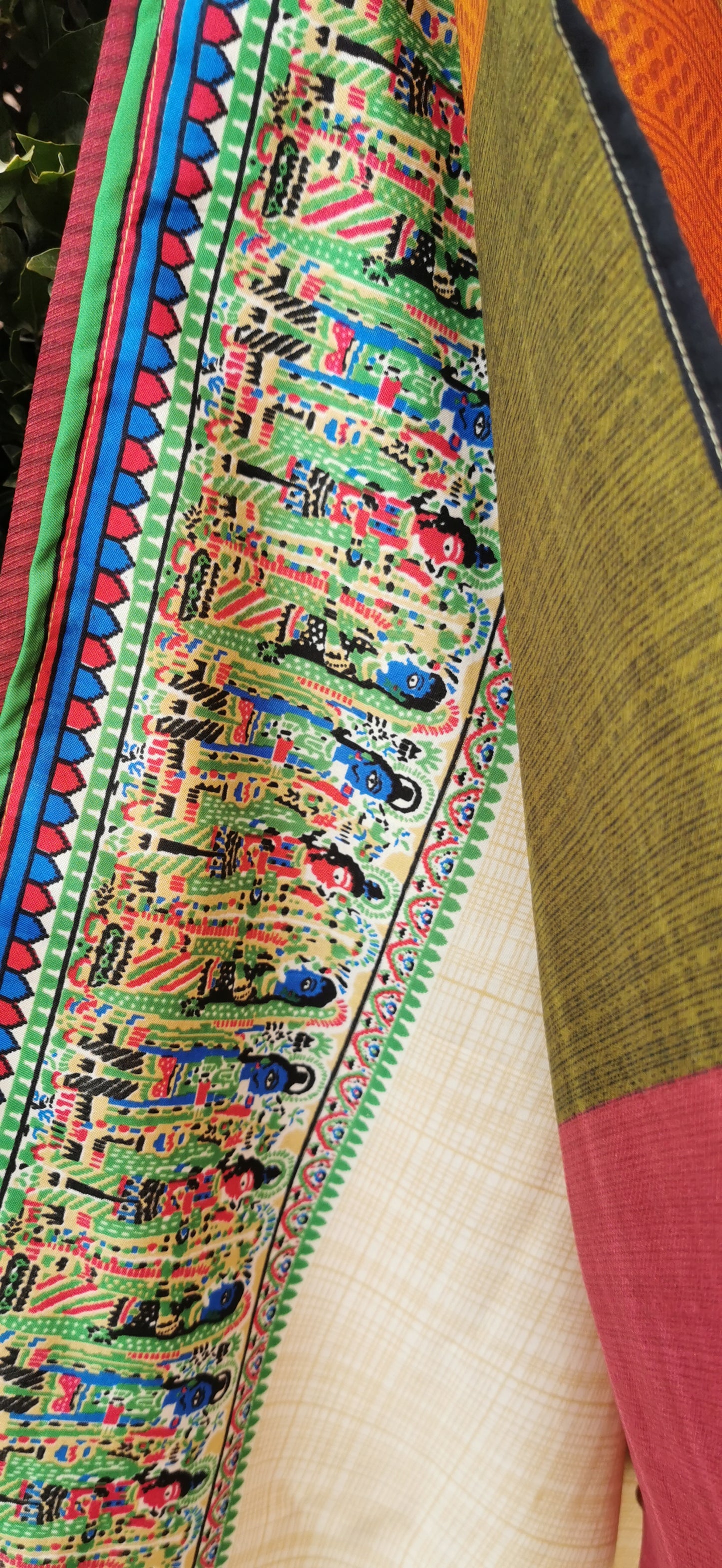 Zoe Silk & Cashmere Double Layers Wrap Skirt