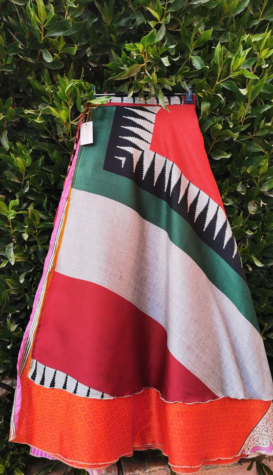 Tula Silk & Cashmere Double layers Wrap Skirt