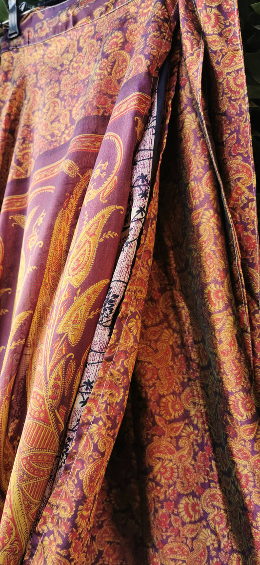 Maharani Silk Double layer Wrap Skirt